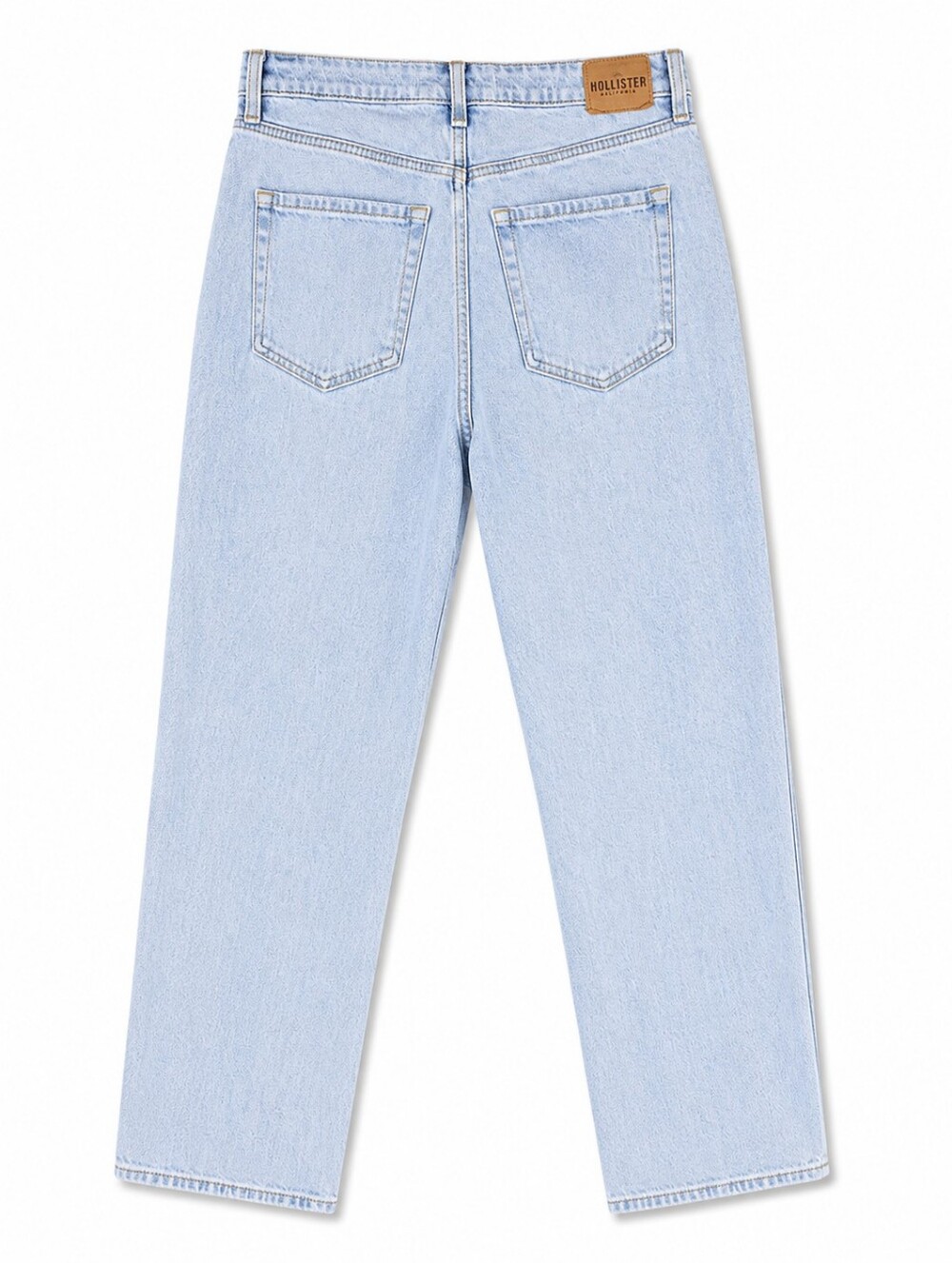 Hollister Light Blue Distressed High-Rise Wide-Leg Jeans - Picture 2 of 4